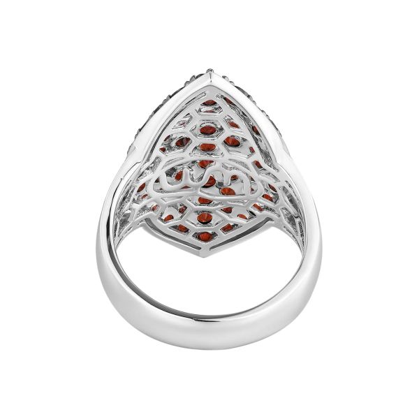 Šperky s granáty stříbro prsten - 1092 #4