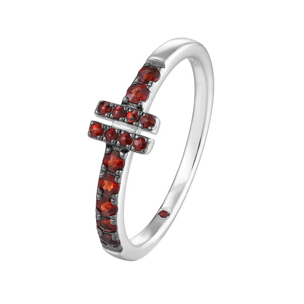 Šperky s granáty stříbro prsten - 1094 #2