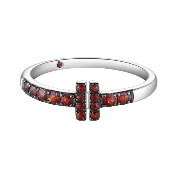 Šperky s granáty stříbro prsten - 1094 #3