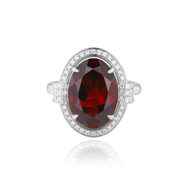 Šperky s granáty diamant prsten - 1138 #2