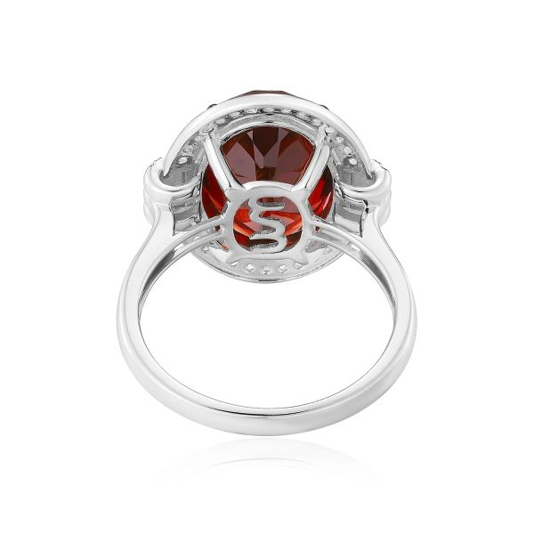 Šperky s granáty diamant prsten - 1138 #4