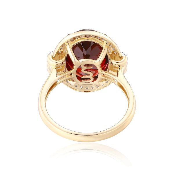 Šperky s granáty diamant prsten - 1158 #4