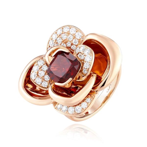 Šperky s granáty diamant prsten - 1140 #3