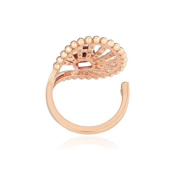 Šperky s granáty diamant prsten - 1131 #4