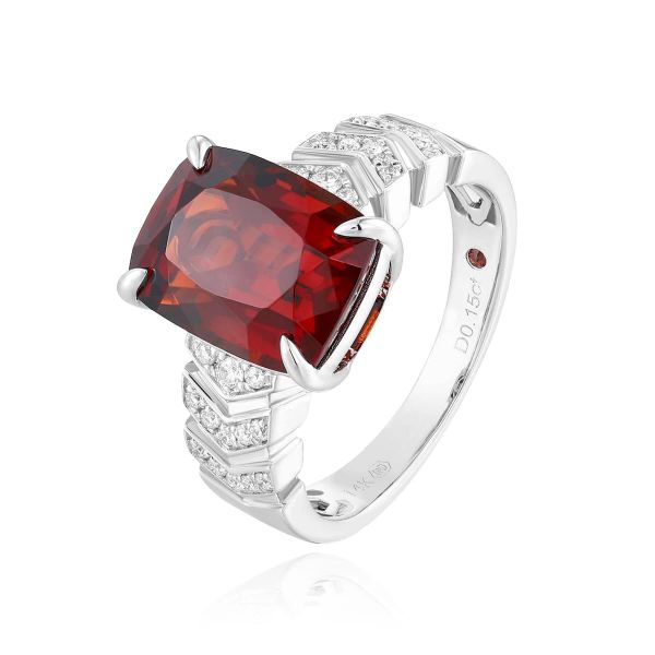 Šperky s granáty diamant prsten - 1148 #3