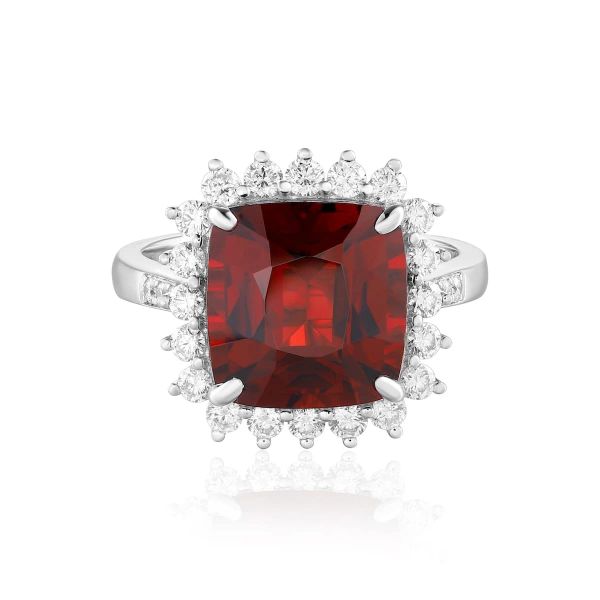 Šperky s granáty diamant prsten - 1149 #2