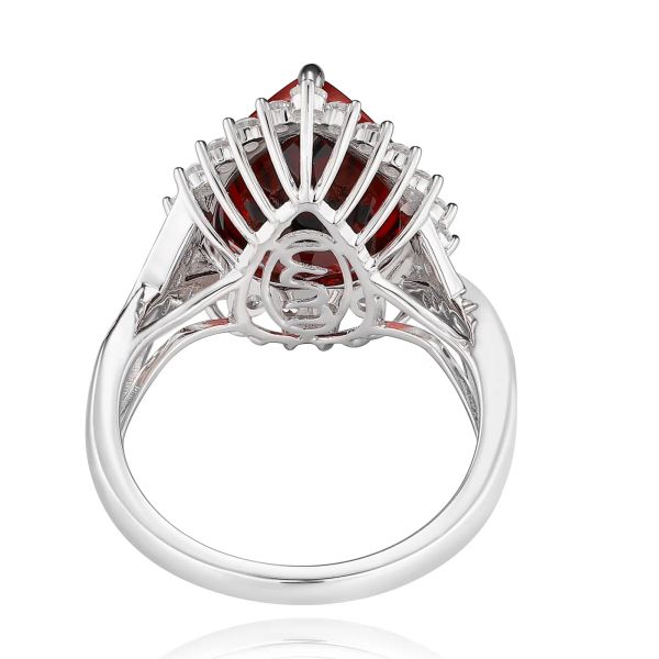 Šperky s granáty diamant prsten - 1150 #4