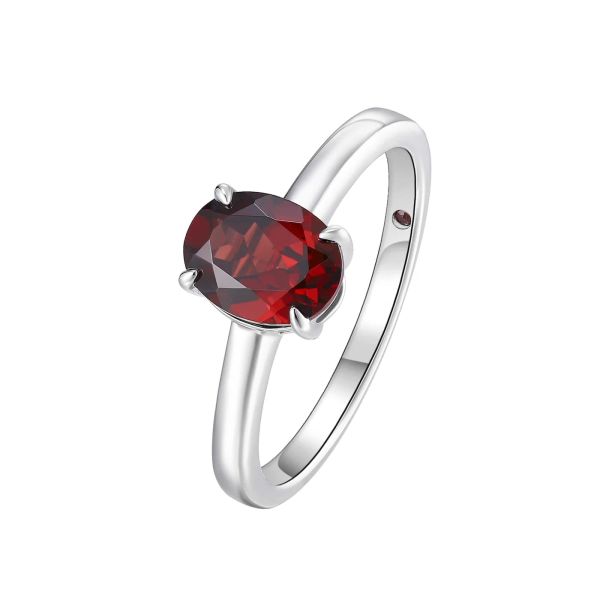 Šperky s granáty stříbro prsten - 1103 #3