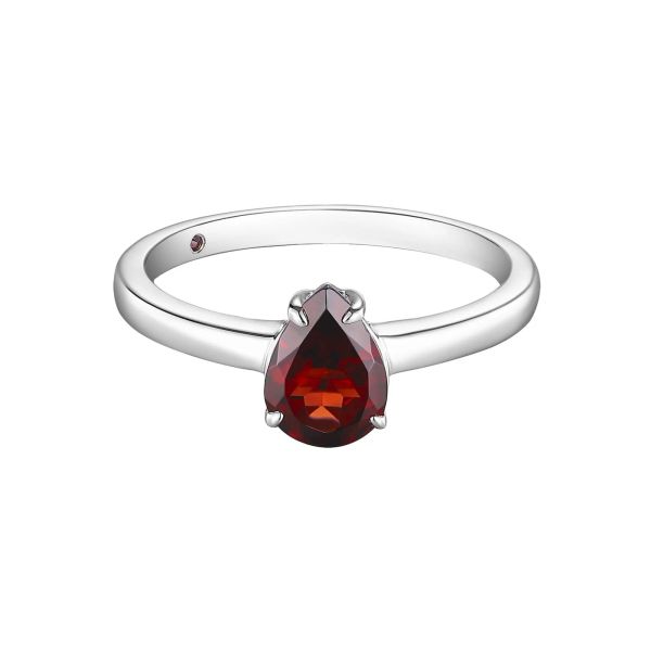 Šperky s granáty stříbro prsten - 1106 #2