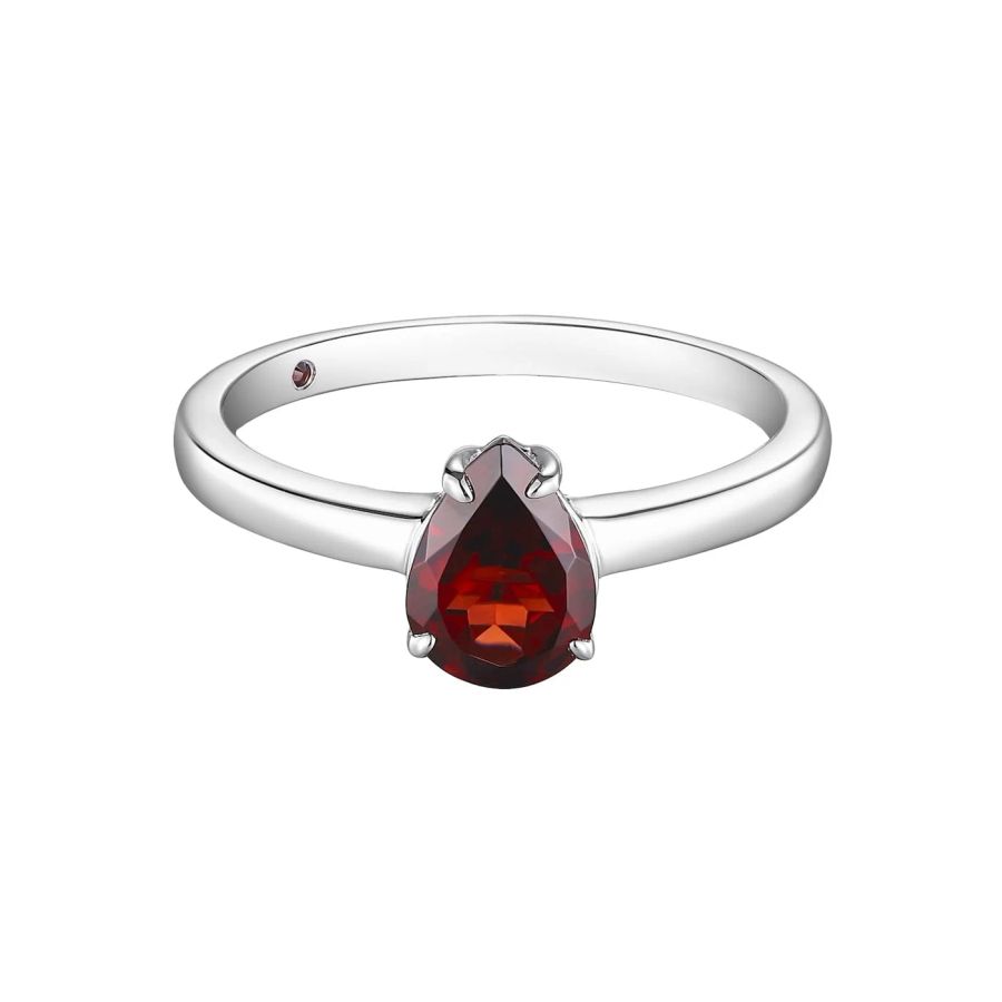 Šperky s granáty stříbro prsten - 1106