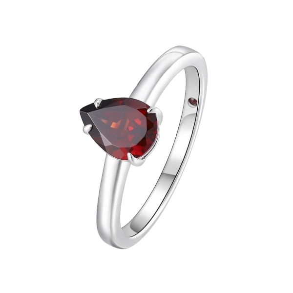 Šperky s granáty stříbro prsten - 1106 #3