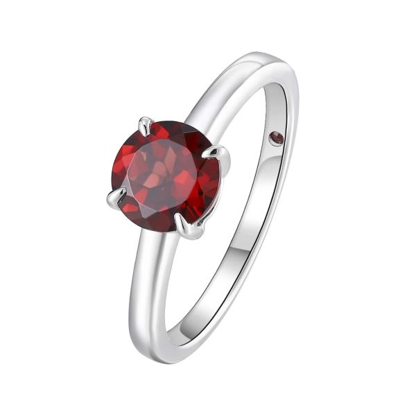 Šperky s granáty stříbro prsten - 1104 #3