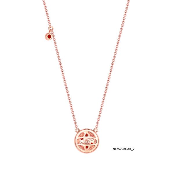 Garnet diamond necklace - 196 #3