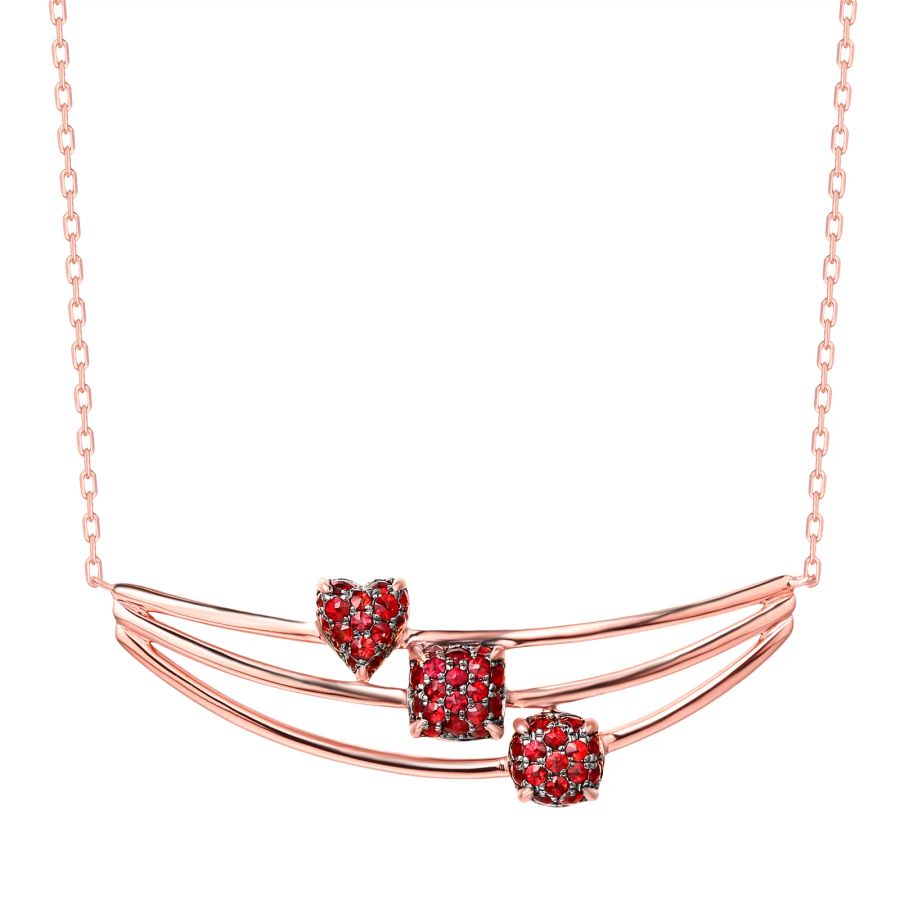 Šperky s granáty zlato náhrdelník - 998