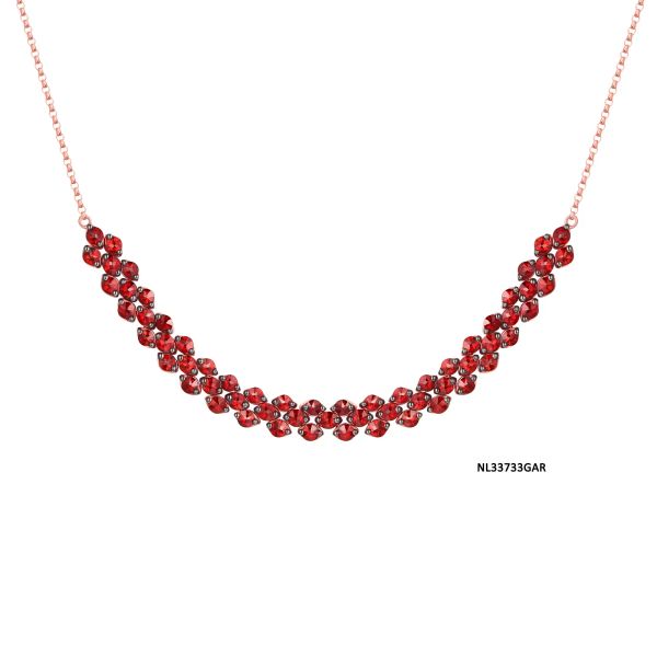 Šperky s granáty zlato náhrdelník - 995 #2