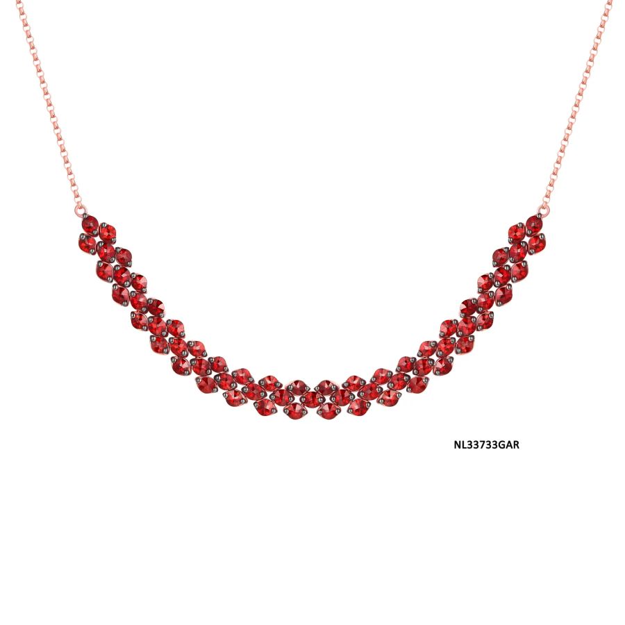 Šperky s granáty zlato náhrdelník - 995
