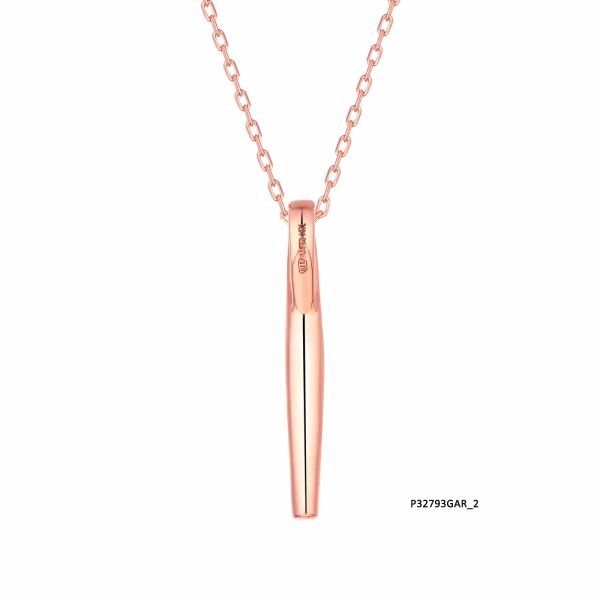 Garnet gold pendant - 193 #4