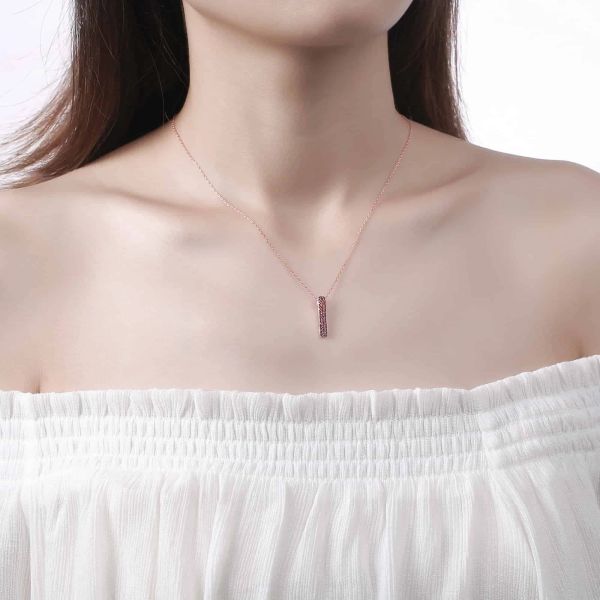 Garnet gold pendant - 187 #3