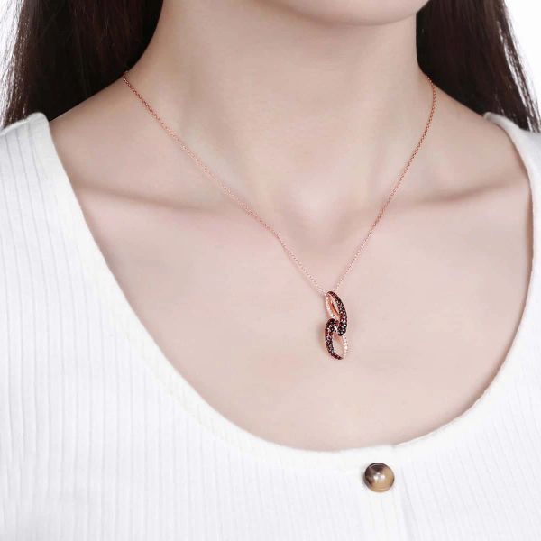 Šperky s granáty diamant přívěšek - 178 #3