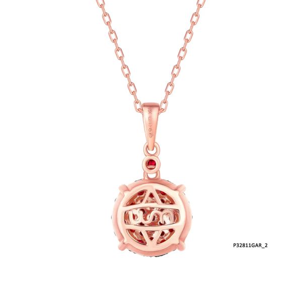 Šperky s granáty zlato přívěšek - 184 #4