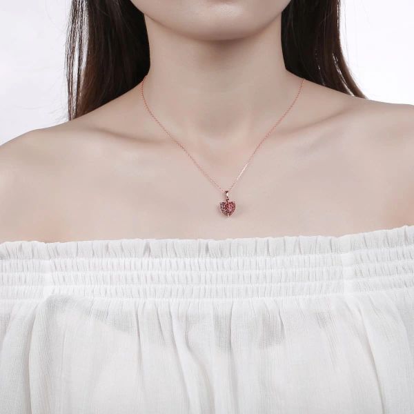 Garnet gold pendant - 175 #3