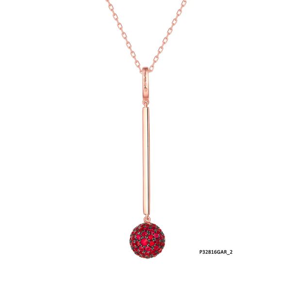 Šperky s granáty zlato přívěšek - 164 #4