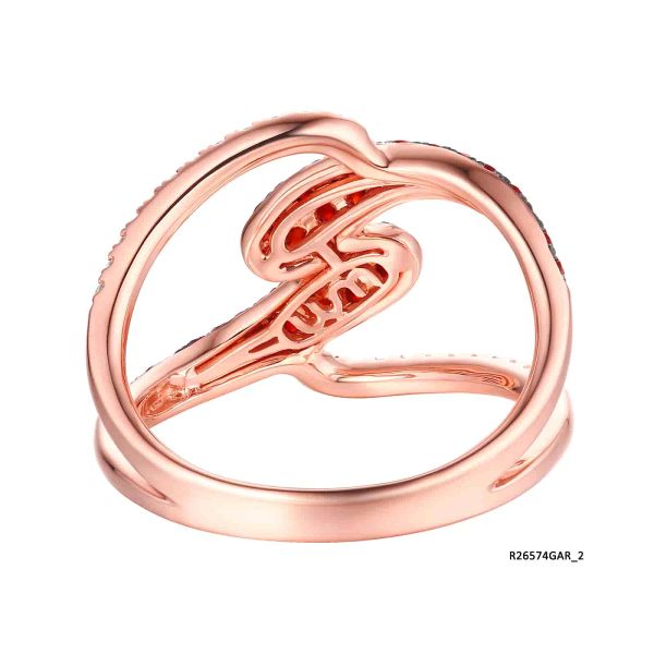 Šperky s granáty diamant prsten - 1112 #4