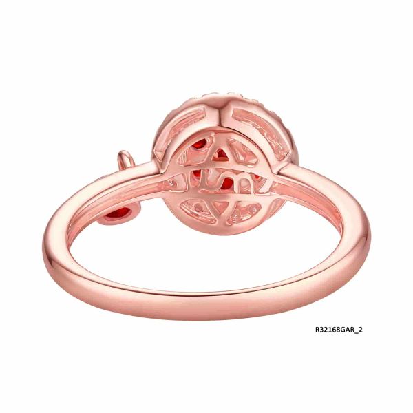 Šperky s granáty diamant prsten - 1118 #4