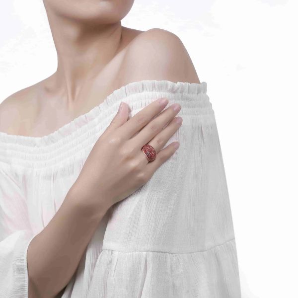 Šperky s granáty diamant prsten - 1116 #3