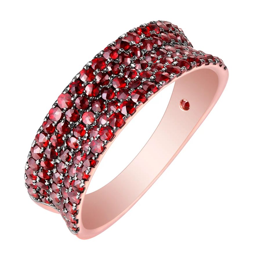 Šperky s granáty zlato prsten - 1119