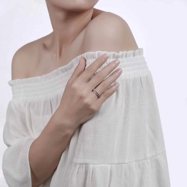 Šperky s granáty diamant prsten - 1108 #3