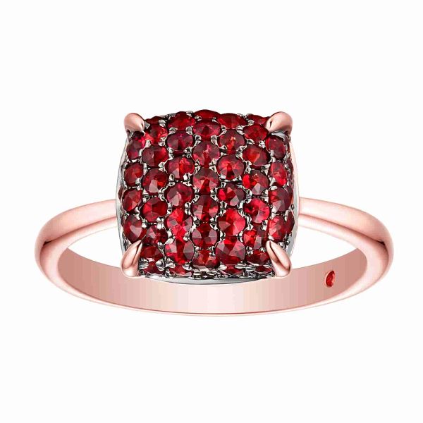 Garnet gold ring - 1113 #2