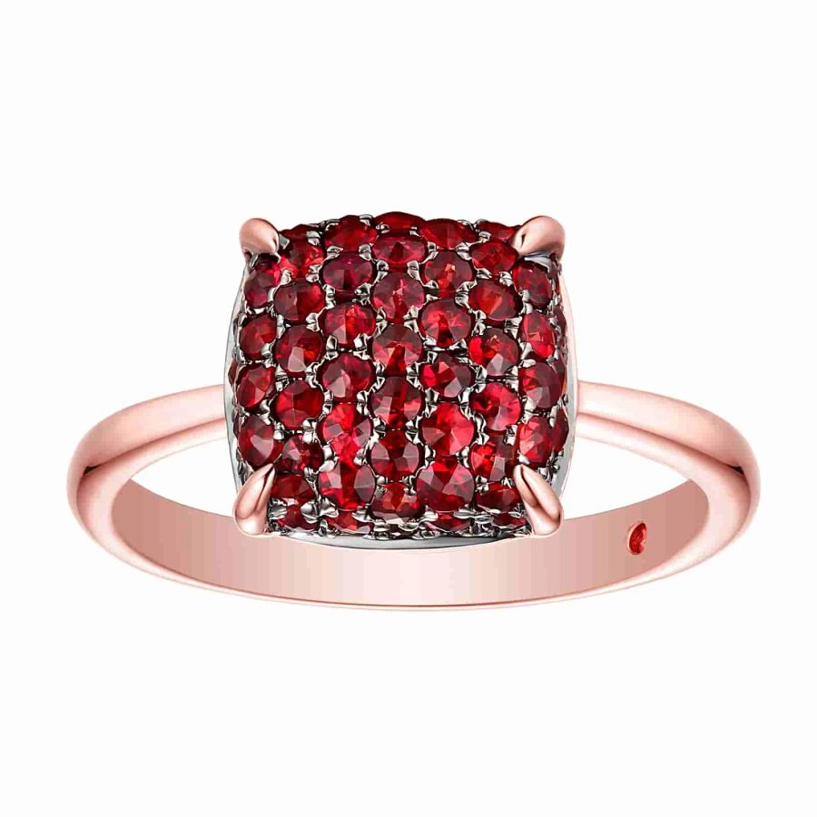 Garnet gold ring - 1113