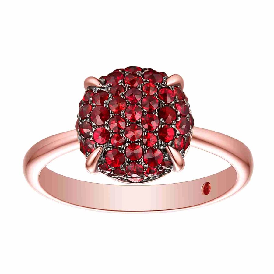 Garnet gold ring - 1114