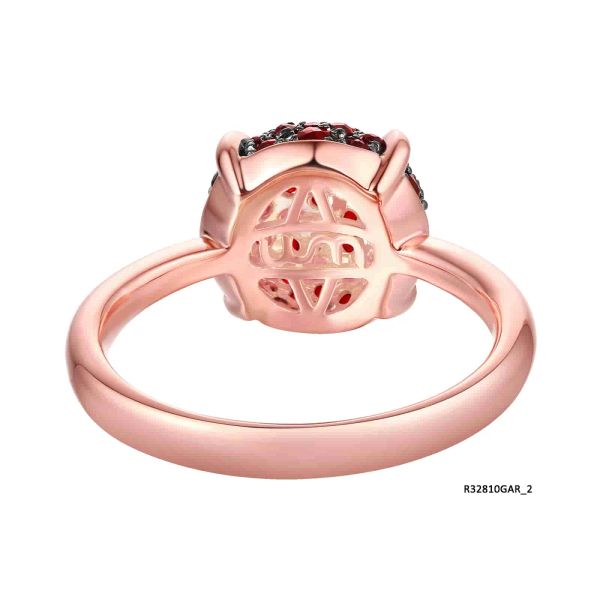 Garnet gold ring - 1114 #4