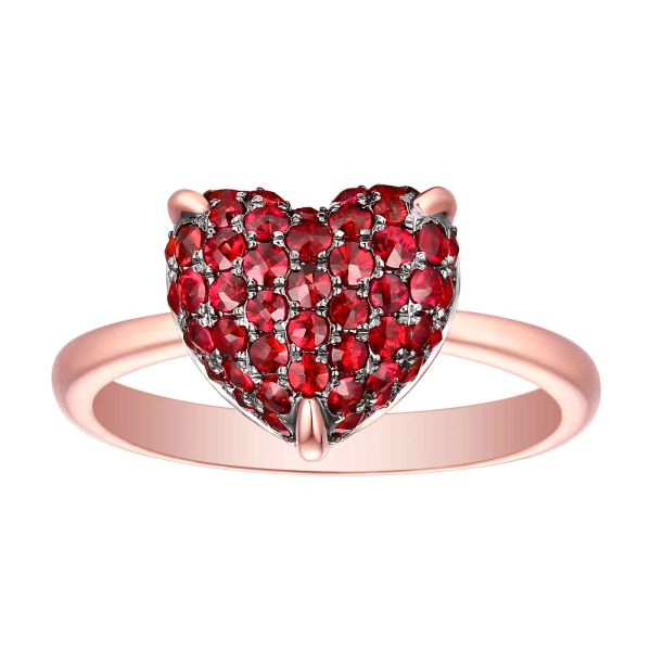 Garnet gold ring - 1111 #2