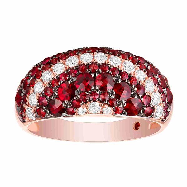 Šperky s granáty diamant prsten - 1110 #2