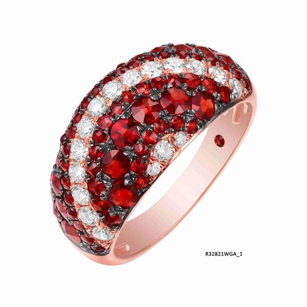 Šperky s granáty diamant prsten - 1110 #3