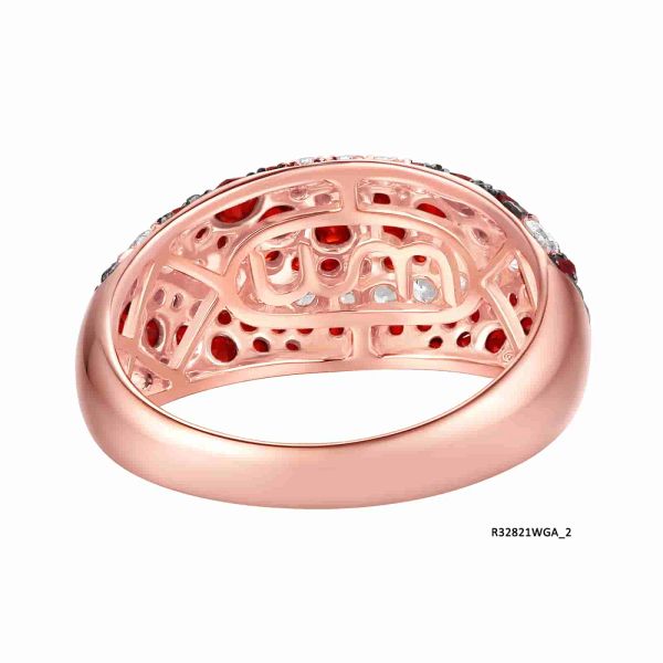 Šperky s granáty diamant prsten - 1110 #4