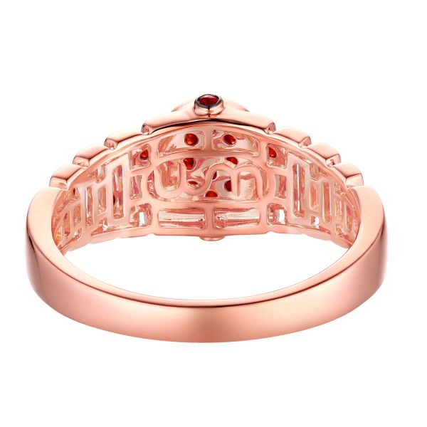 Garnet gold ring - 1130 #4